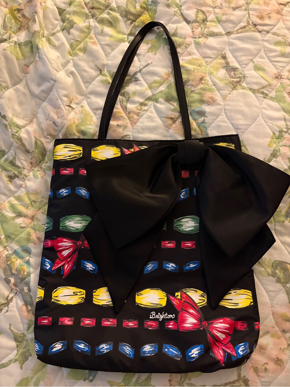 Brighton Bow Tote Bag Shoulder Graphic Coquette Preppy Holiday Preppy Gift
